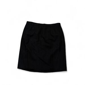 Sag Harbor Wool Pencil Skirt Black 18W Professional Career Work Office Plus Size